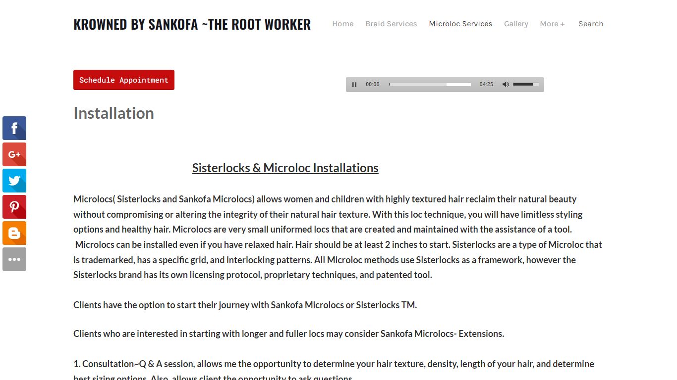 Microloc Services - Krowned By Sankofa ~The Root Worker